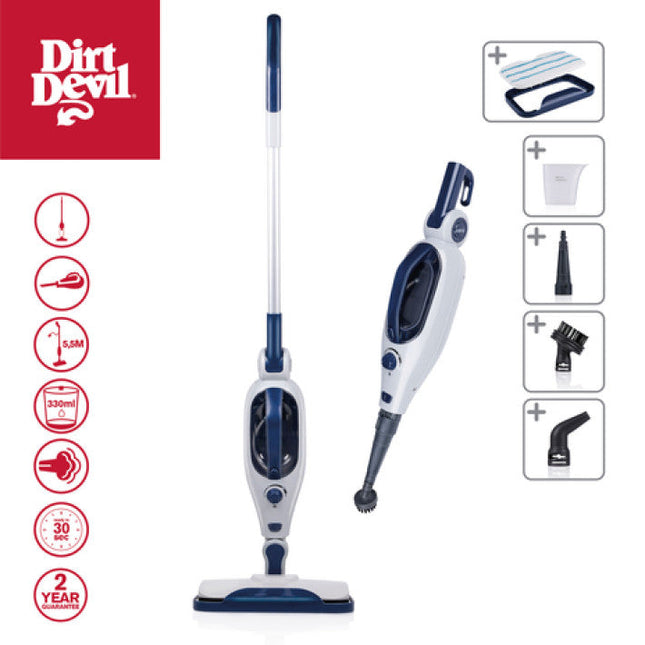 Dirt Devil Multifunction Steam Cleaner 2-i-1 ångmopp och handhållen ångtvätt