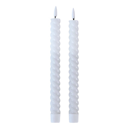 LED Kronelys 25cm snoet  - 2 pak - We Do Better