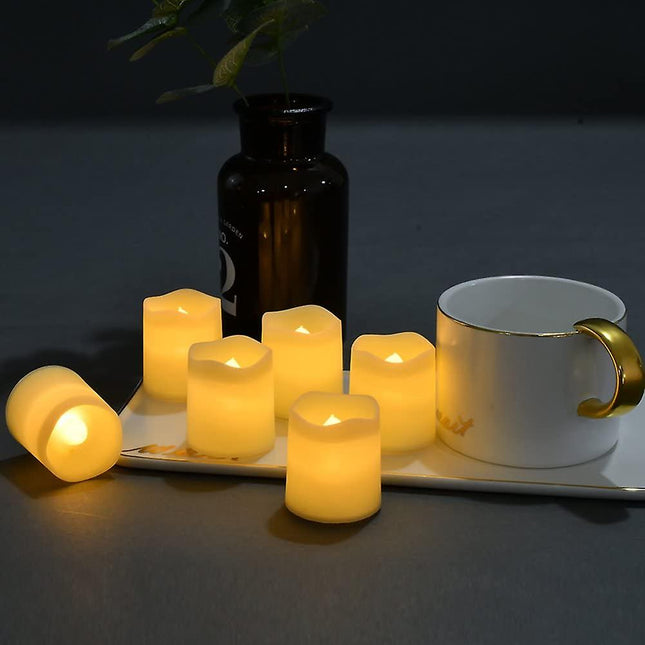 Paket med 24 LED-blockljus – Trivsel och säkerhet i ditt hem inkl. batterier.
