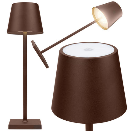 Sänglampa med Touch 3-stegs ljusinställning: varm, neutral, kall - USB-laddningsbar!