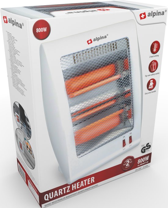 Alpina kompakt och bärbar elvärmare - 400W &amp; 800W