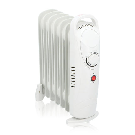 Vacker Home Oil Radiator med 7 fenor 850W - Vit med justerbar termostat