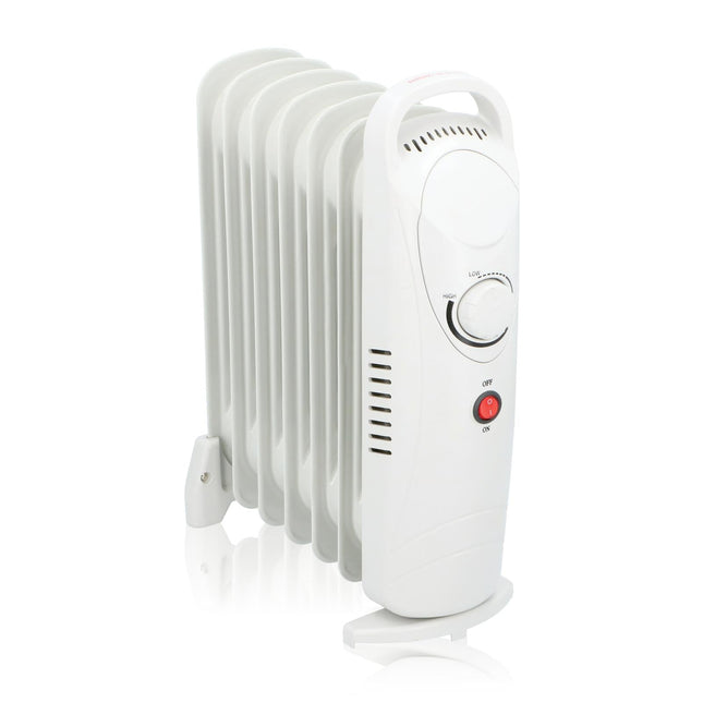 Vacker Home Oil Radiator med 7 fenor 850W - Vit med justerbar termostat