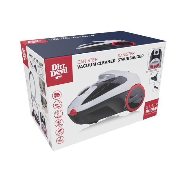 Dirt Devil Dammsugare med påse - 800W, 2L, Vit