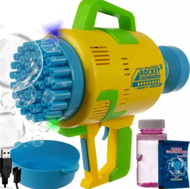 Monster bubbelmaskin bazooka med LED-ljus