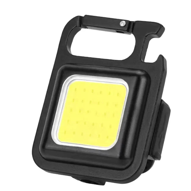 Multifunktionell ficklampa nyckelring med flasköppnare