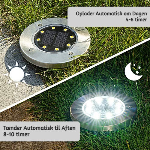 Solar Spot Light 4 st. eller 8 st. perfekt för trädgården och rabatten.