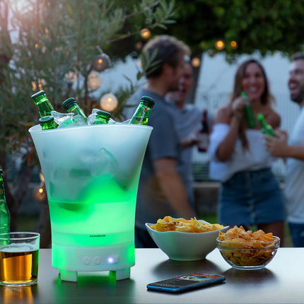 LED-kub med uppladdningsbar högtalare Sonice InnovaGoods