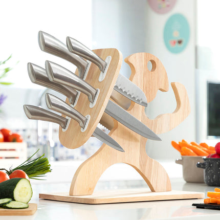 Knivset med träknivblock Spartan InnovaGoods 7 stycken
