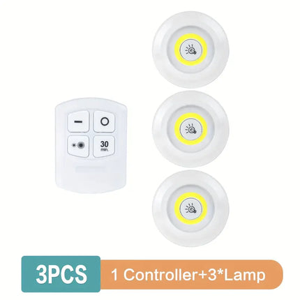 3-Pack LED-belysning EXTRA RABATT INKL. Fjärrkontroll 