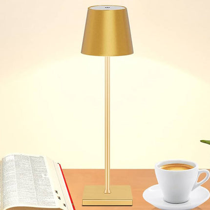 Sänglampa med Touch 3-stegs ljusinställning: varm, neutral, kall - USB-laddningsbar!