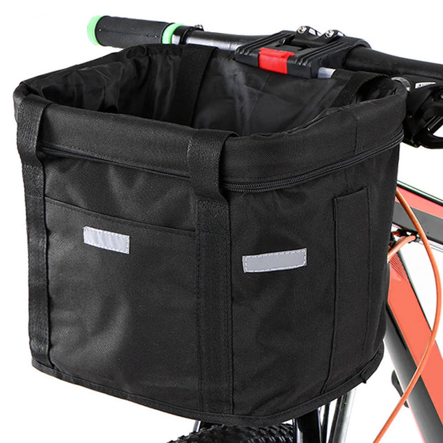 Stor cykelkorg i metall med "Click"-styrfäste