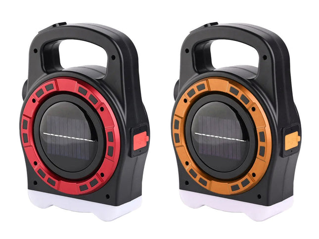 Soldriven uppladdningsbar LED-ficklampa med Powerbank