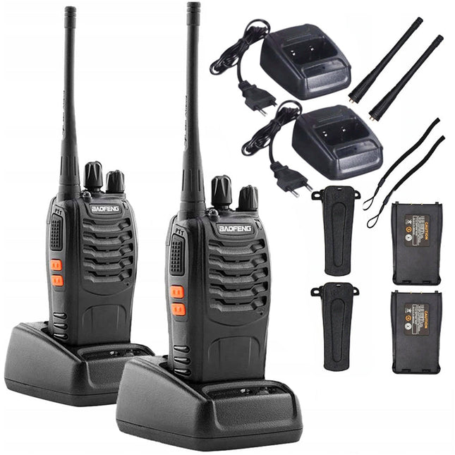 Walkie Talkies Set med 2 st. Kraftfull med lång räckvidd 