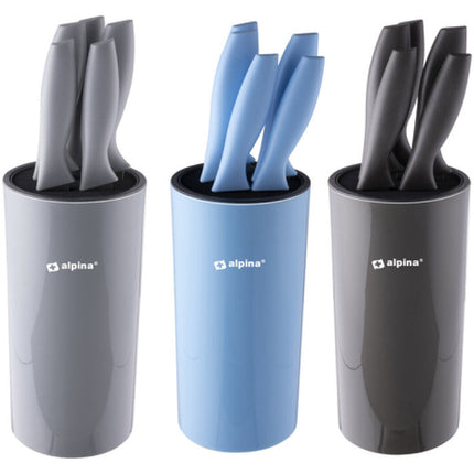 Alpina Knife set inkl. hållare - tillverkad av rostfritt stål 
