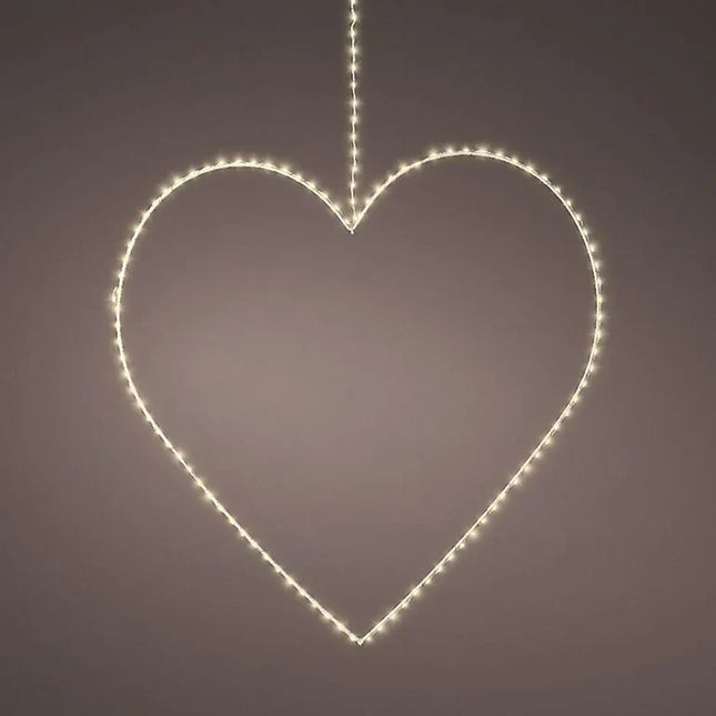 Hjärtformad hängdekoration med 160 LED-lampor – Perfekt för julbelysning i trädgården