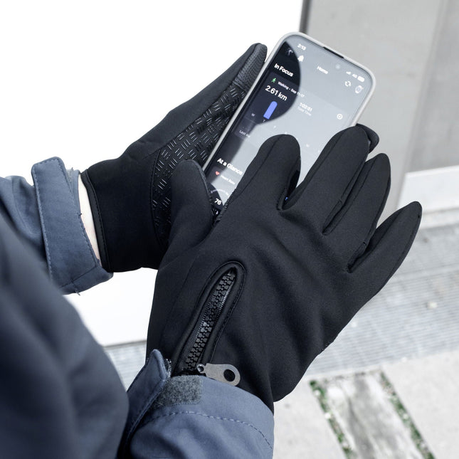 Vind- och vattentäta halkskyddshandskar med touch
